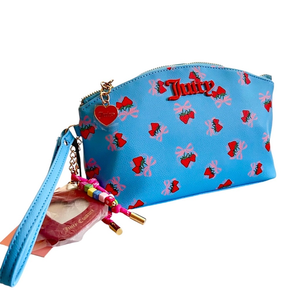 Juicy Couture Strawberry Cosmetic Bag NWT.